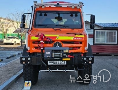 새솔119안전센터 송산출동대에 배치된 험지 펌프차