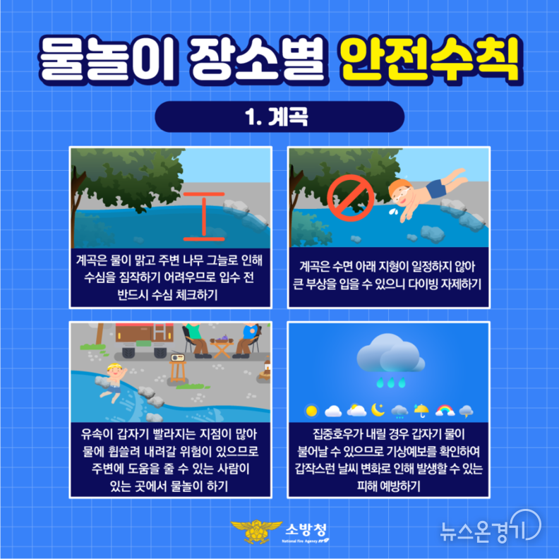 계곡에서의 물놀이 안전수칙