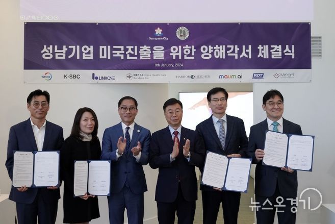 성남기업 미국 진출을 위한 양해각서 체결식