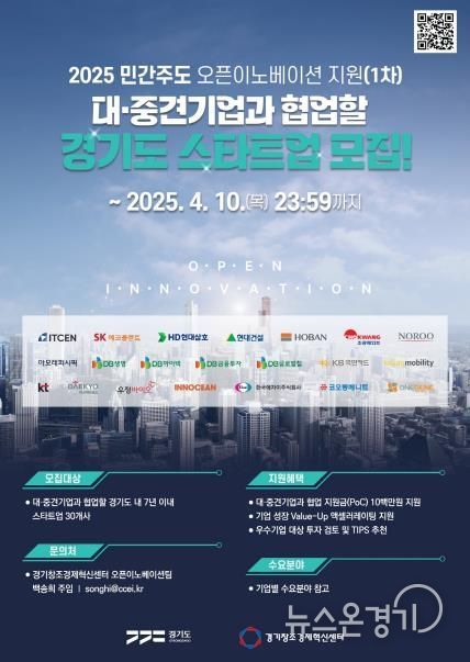 경기창조경제혁신센터_2025 민간주도 오픈이노베이션 지원1차(포스터)