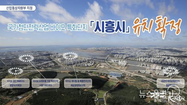'시흥시, 국가첨단전략산업 바이오 특화단지 유치확정' 홍보 사진