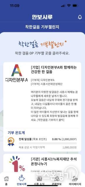 시흥시인재양성재단, 만보시루 기부챌린지 새 기부처로 등록