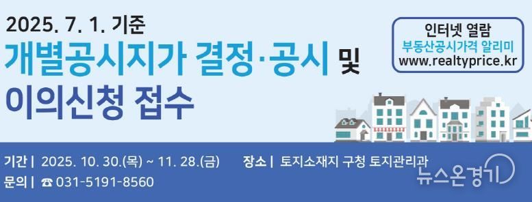 수원시 영통구, 2025. 7. 1. 기준 개별공시지가