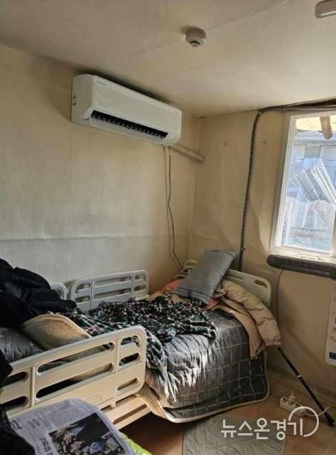 건강관리 취약계층 가구에 설치된 한파 대비 냉난방기